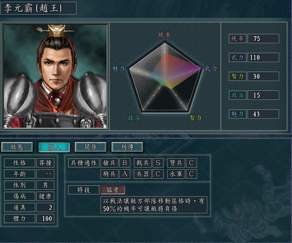 三国志11隋唐MOD：武将能力数据表及详细解读