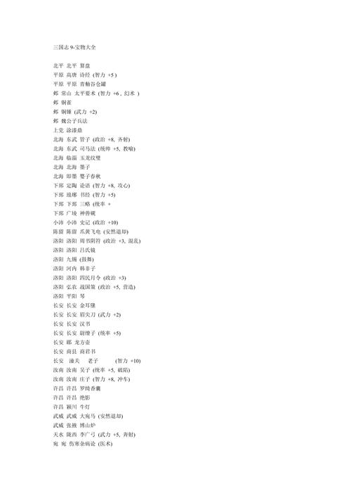 三国志9名字对照表谁有？高清完整版看这里！